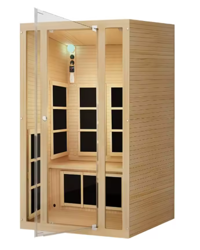 Indoor Infrared Sauna 2-Person, Low EMF Therapy for Home and Gym Use