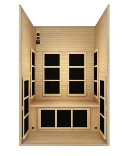 Indoor Infrared Sauna 2-Person, Low EMF Therapy for Home and Gym Use