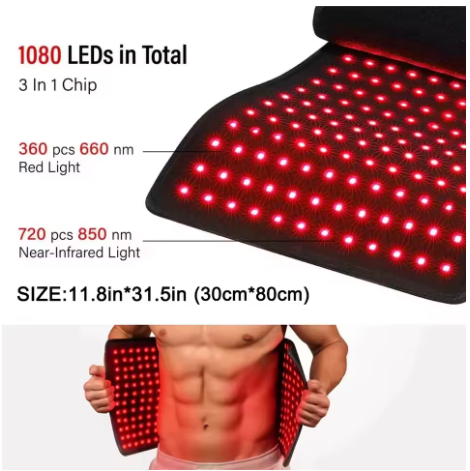 Updated Red Light Therapy Heating Pad Waist Back Shoulder Muscle Pain Relief Relax Infrared Light For Body Device Cushion 850nm