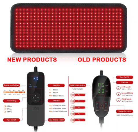 Updated Red Light Therapy Heating Pad Waist Back Shoulder Muscle Pain Relief Relax Infrared Light For Body Device Cushion 850nm