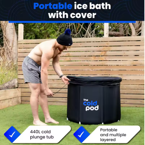 XL Outdoor Cold Plunge Tub - 116 Gallons Ice Bath W/Cover